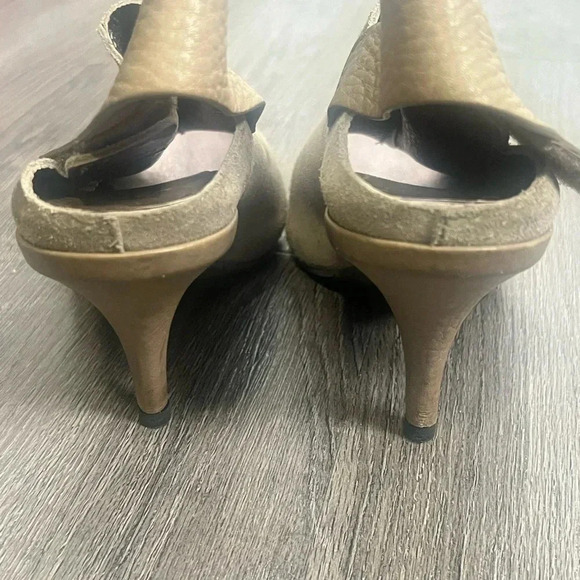 3/$30 Pedro Garcia Ysolt Suede Slingback Sandal Peep Toe Booties Size 8.5 - Picture 14 of 15